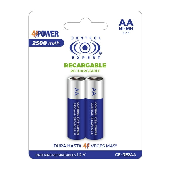 Pila Recargable Aa 2500 Mah Control Expert 2 Pilas Original