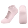 thumbnail image 1 of Chaussettes Rouges pour Femmes Couleur Unie Dos Nu Chaussettes de Yoga Cheville Sport Chaussettes Antidérapantes Chaussons pour Femmes, 1 of 3
