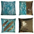 thumbnail image 1 of EREHome Blue With Sparkle Pillow Case Home Decor Cushion Cover 20x20 Inch, 1 of 2