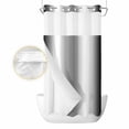 thumbnail image 2 of Ombre Black White No Hook Shower Curtain Waterproof, Bathroom Curtains with Snap in Liners and See Through Top Window, Simple Abstract Striped Farmhouse Hotel Style Bathtub Curtains Shower 36"Wx72"L, 2 of 8