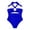 Blue, variant on RUTAYY Women's One Piece Swimsuits V Neck Push Up Solid Color Resort Bodysuits Water Sport Swimsuit