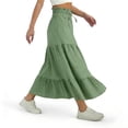 thumbnail image 4 of Girls Skirt High Waist Tiered Ruffle Hem Midi Skirt A-Line Pleated Skirts with Bow Tie Casual Flowy Dresses, 4–15 Years, 4 of 9