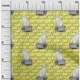 thumbnail image 2 of oneOone Cotton Silk Yellow Fabric Animal Cat With Text Texture Craft Projects Decor Fabric Printed By The Yard 42 Inch Wide, 2 of 4