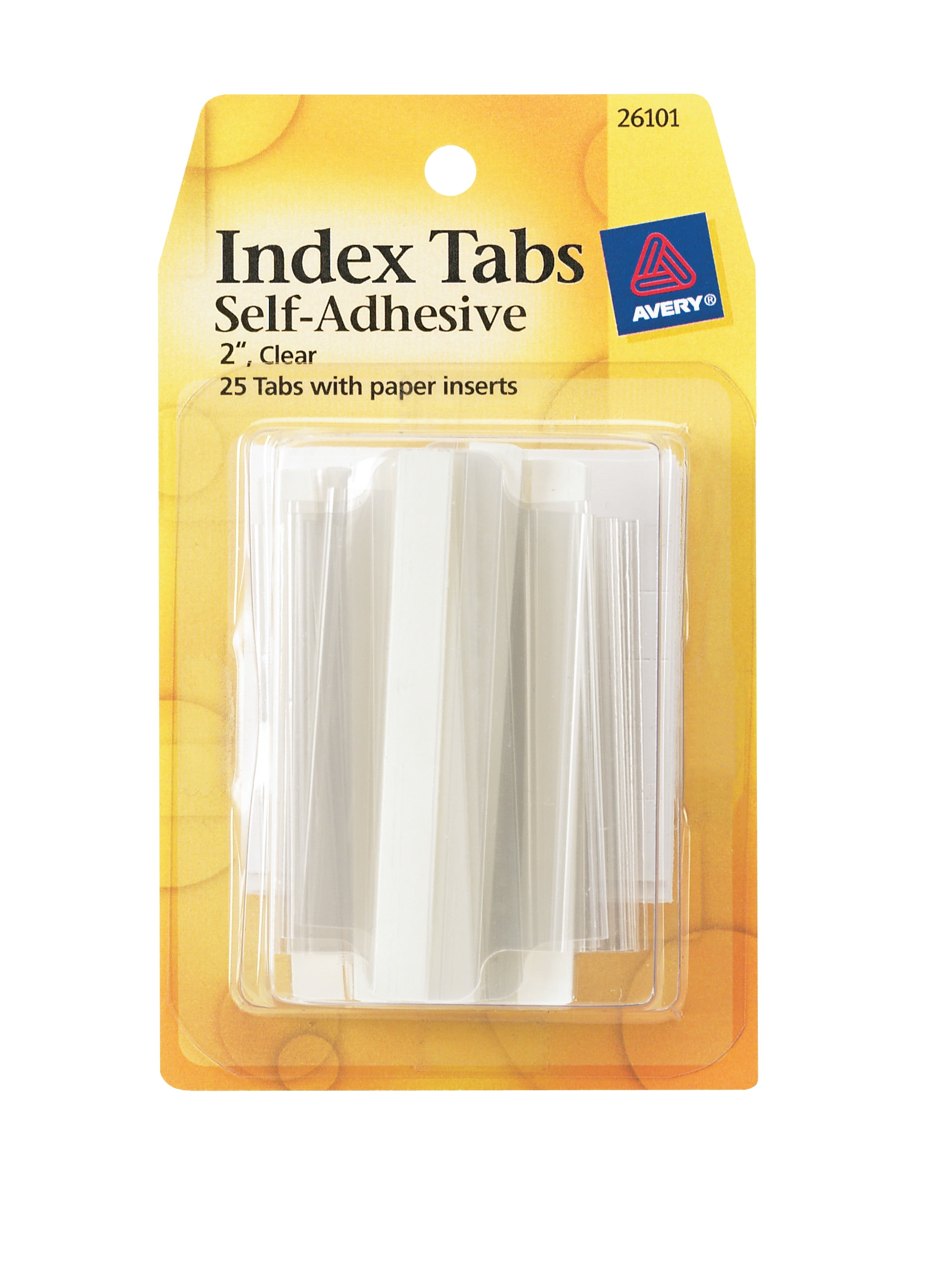 Avery Index Tabs with Writable Inserts, 25 Clear Tabs (26101)