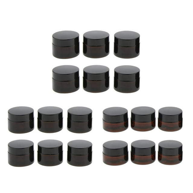 18 Paquetes 15/20/30 G Envases Vacíos de Loción de Gel de Crema de Manos para El Rostro Tarros Redondos Marrón Sunnimix Envases Cosméticos