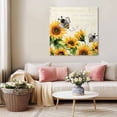 thumbnail image 4 of Canvas Print Wall Art Oil Paintings Vintage Yellow Sunflower Bees Picture Prints Artwork for Living Room Kitchen Bathroom Bedroom, 4 of 9