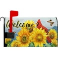 thumbnail image 2 of Spring/Summer Sunflower Cardinal Bird Mailbox Covers Magnetic Welcome Butterfly Floral Mailbox Cover Standard Size 18 X 21 Holiday Mailbox Wrap Post Letter Box Cover Decorative for Home Outdoor Garden, 2 of 6