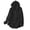 Black, variant on Women's Linen Hoodie – Oversized Button-Up Cape Style Blouse, 3/4 Sleeve Casual Boho Top with Drawstring Hood & Pockets Women’s Jackets Fall Long Sleeve
