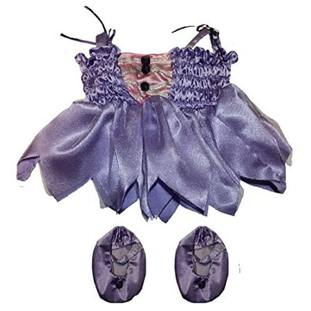 Dressed Teddy Bear - Purple Ballerina w/Slippers Dress Teddy Bear Clothes Outfit Fits Most 14