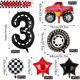 thumbnail image 2 of Globo Lebeili Truck con números de cumpleaños para decoración de fiesta, 9 unidades, 2 of 7
