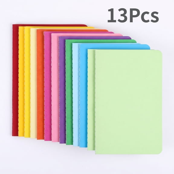 13 Pack 12-Color 3.54"x5.51" Bleed-Proof Small Pocket Notebooks Bulk, 48 Lined Pages for Classroom Travel Business Office