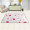 thumbnail image 3 of Coolnut Lightweight Carpet Mats, 31 x 20 inches Area Soft Rugs Floor Mat Doormat Decoration for Rooms Entrance Red Hearts and Arrows, 3 of 6