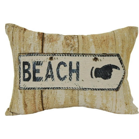 Beach Sign Oblong Decorative Pillow - Walmart.com