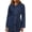 Dark Blue, variant on Women's 2026 Long Sleeve Button Down Denim Shacket Jean Jacket Tie Waist Casual Spring