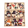 thumbnail image 3 of Adornos de gnomos de Halloween, etiquetas de madera para gnomos, adornos colgantes para gnomos, gnomos navideños para fiestas de Halloween, 9 piezas, B, 3 of 4