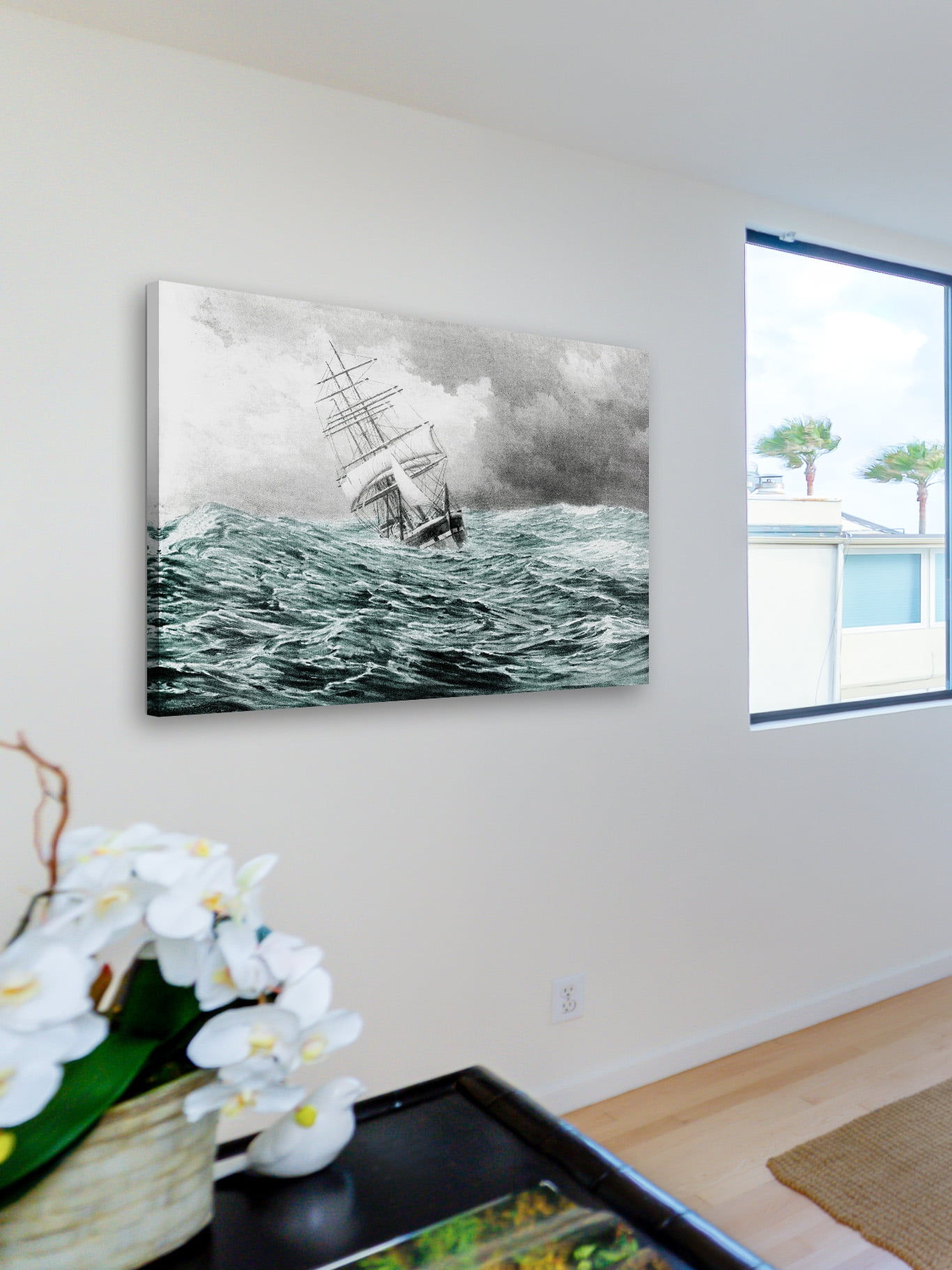 "Rough Waters" Painting Print on Wrapped Canvas