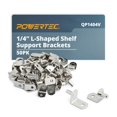 thumbnail image 1 of Soportes para estantes POWERTEC QP1404V en forma de L de 1/4" - 50 piezas, 1 of 8