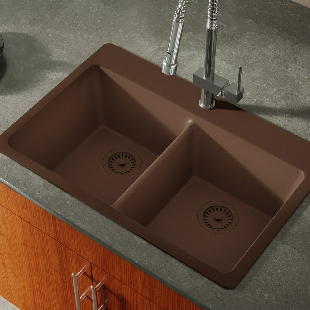 Miseno Mg3322t55 Carolina 33" Double Basin Drop In Stone Composite