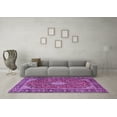 thumbnail image 3 of Ahgly Company Indoor Square Medallion Purple Traditional Area Rugs, 4' Square, 3 of 4