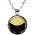 thumbnail image 5 of Collier Chat Noir - Pendentif Chat Noir Qui Regarde - Bijou Chat Noir Mignon, 5 of 5
