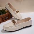 thumbnail image 6 of Crunowin Women's Round Toe Soft Sole Flat Shoes, Versatile Style Solid Color Fashionable Casual Spring/Summer Trendy Comfortable Footwear Beige 9.5, 6 of 9