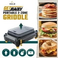thumbnail image 2 of Halo Getaway 2-Zone Portable Griddle with Elevate Lid, 2 of 12