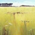 thumbnail image 2 of Atkinson, Caroline 26x26 Black Ornate Wood Framed with Double Matting Museum Art Print Titled - Cornish Meadow, 2 of 4