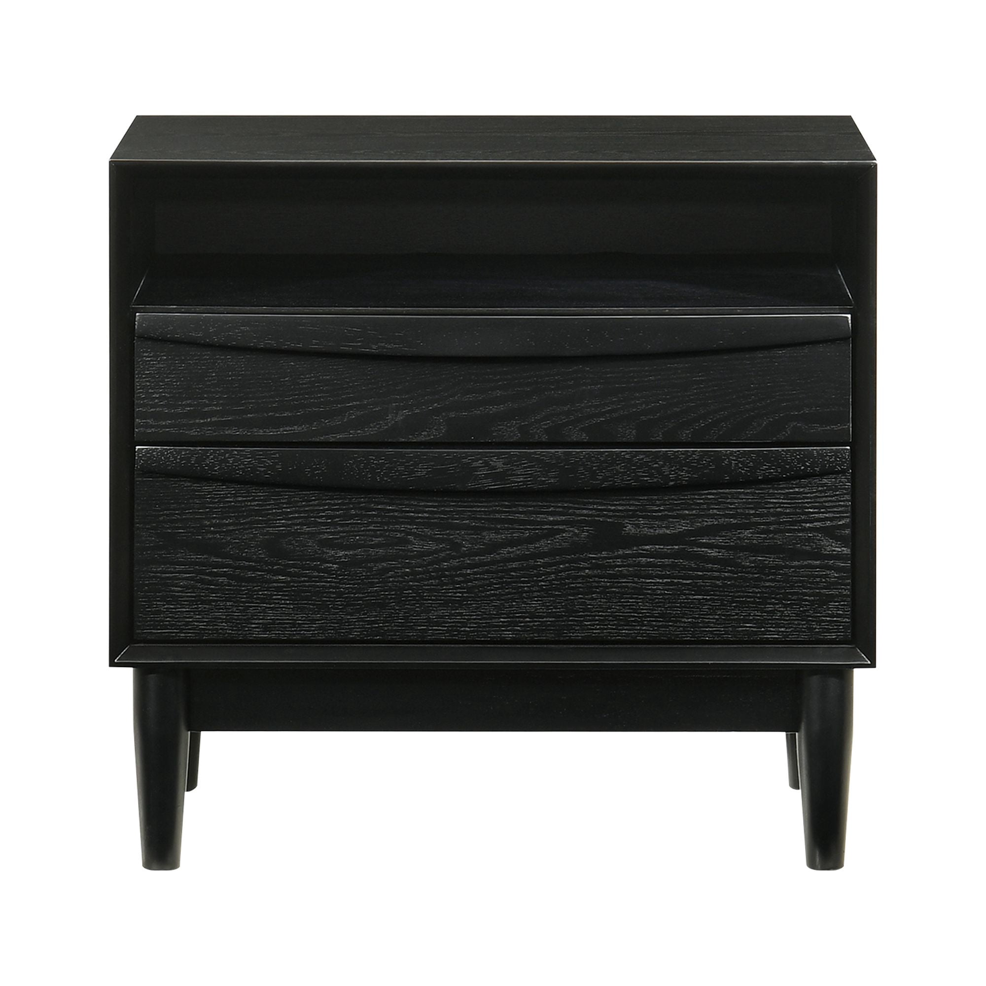 Artemio Queen 3 Piece Wood Bedroom Set in Black Finish