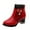 Red, variant on Puntoco Winter Warm Boots Clearanc Women'S Ladies Fall Winter Vintage Leather Lace Short Shoes Red 8.5(40)