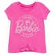 thumbnail image 4 of Conjunto de camiseta y leggings para niñas pequeñas de Barbie, color rosa y negro, 4 of 7