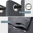 thumbnail image 4 of Lapalife Outdoor Curtains for Patio Waterproof 71 x 84 in Windproof Grommet & Back Tab Thermal Insulated Keep Privacy for Yard Porch, 1 Panel, 4 of 8