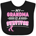 thumbnail image 3 of Inktastic My Grandma is a Survivor Breast Cancer Awareness Boys or Girls Baby Bib, 3 of 4