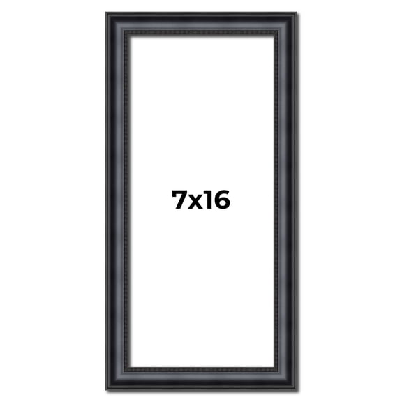 7x16 Frame Black Real Wood Picture Frame Width 1.25 inches | Interior Frame Depth 0.5 inches |
