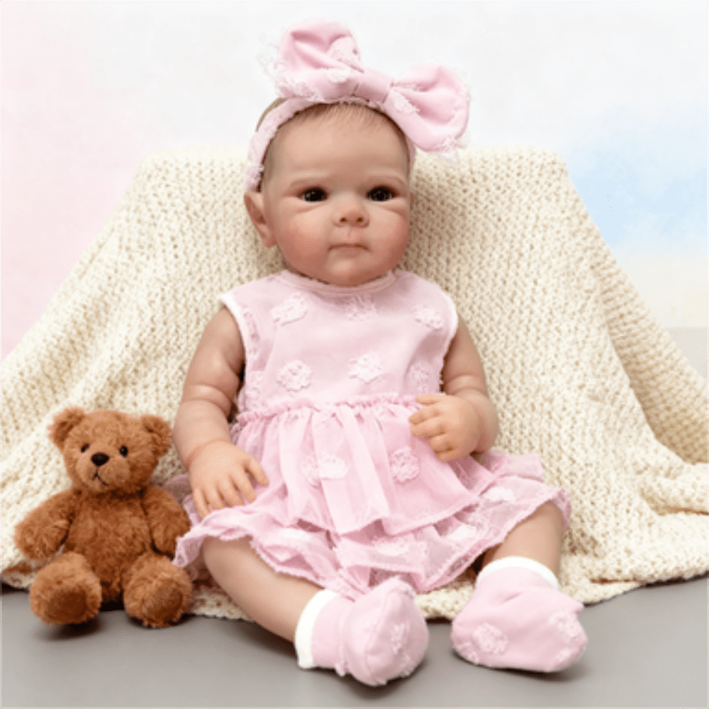 Dayoff kids 18 Inch Reborn Baby Doll,Realistic Newborn Baby Dolls with Clothes(No Accessories)