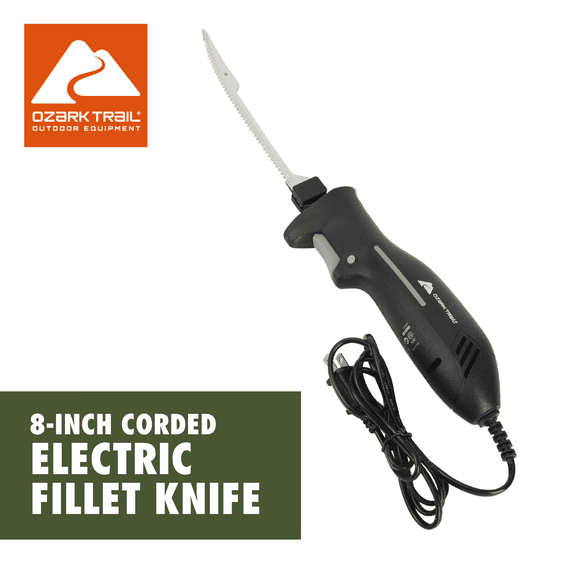 Ozark Trail Electric Fillet Knife – 8” Stainless Steel Blade with Powerful Motor