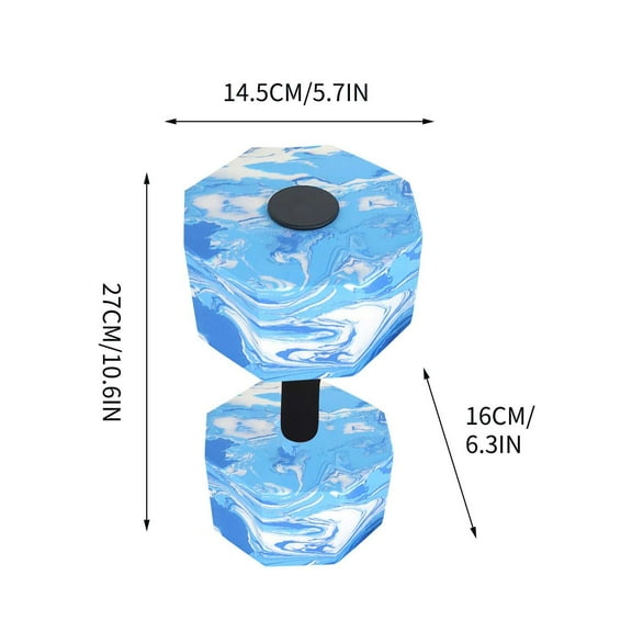 Water Octagonal Camouflage Dumbbell Swimming Buoyancy Adult Water Yoga Fitness Rehabilitation Equipment