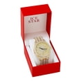 thumbnail image 4 of Mens Iced Out 42mm Diamond Watch with Simulated Diamonds and Bling Dial - Bling-ed Out Fully Adjustable Metal Band - Quartz Movement - 14k Gold Tone Finish, 4 of 6