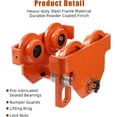 thumbnail image 3 of Manual Trolley, 4400 lbs/2 Ton Load Capacity, Push Beam Trolley with Dual Wheels, 3.5"-8" Adjustable I Beam Trolley, 3 of 6