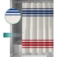 thumbnail image 6 of Red Blue Stripes Shower Curtain, Happy 4 th of July Shower Curtain Set with Hooks, Spring Summer Waterproof Fabric Shower Curtains for Bathroom Decor, 72x72 Inch Bath Curtain, 6 of 6