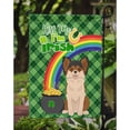 thumbnail image 3 of Longhaired Black and Red Chihuahua St. Patrick's Day Flag Garden Size 11.25 in x 15.5 in, 3 of 3