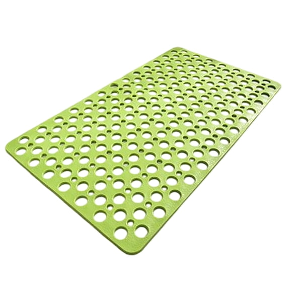 Non- Shower Mat for Elderly, TPE Rubber Bathtub Mat with Drain Holes | Anti-Skid Bath Tub Floor Mat for Walk-in Showers, Bathroom & Kitchen Safety Accessories, (Green,27.5"x15")