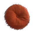thumbnail image 1 of Cojín para silla Matsuzay de poliéster y algodón PP Naranja con borlas, 1 of 6