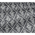 thumbnail image 4 of oneOone Cotton Jersey Gray Fabric Artistic Floral & Diamond Geometric Quilting Supplies Print Sewing Fabric By The Yard 58 Inch Wide, 4 of 4