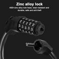 thumbnail image 3 of Candado de combinación de bicicleta-cable de acero transparente de 1,2 m Ormromra CPB-DE-HJJ-26-1, 3 of 5