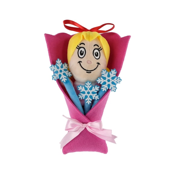 Dr. Seuss, How the Grinch Stole Christmas Cindy- Lou Who Bouquet, 10 inches Tall, Plush, Pink By Ruz