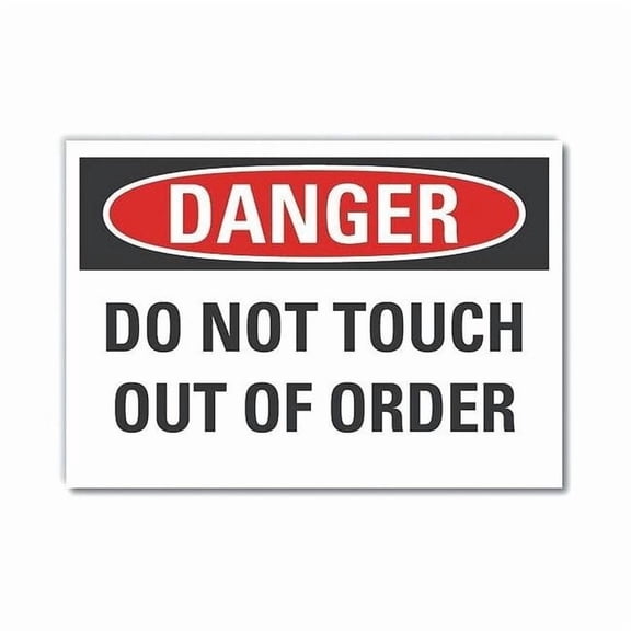 Lyle Danger Sign,7 inx10 in,Non-PVC Polymer LCU4-0488-ED_10x7