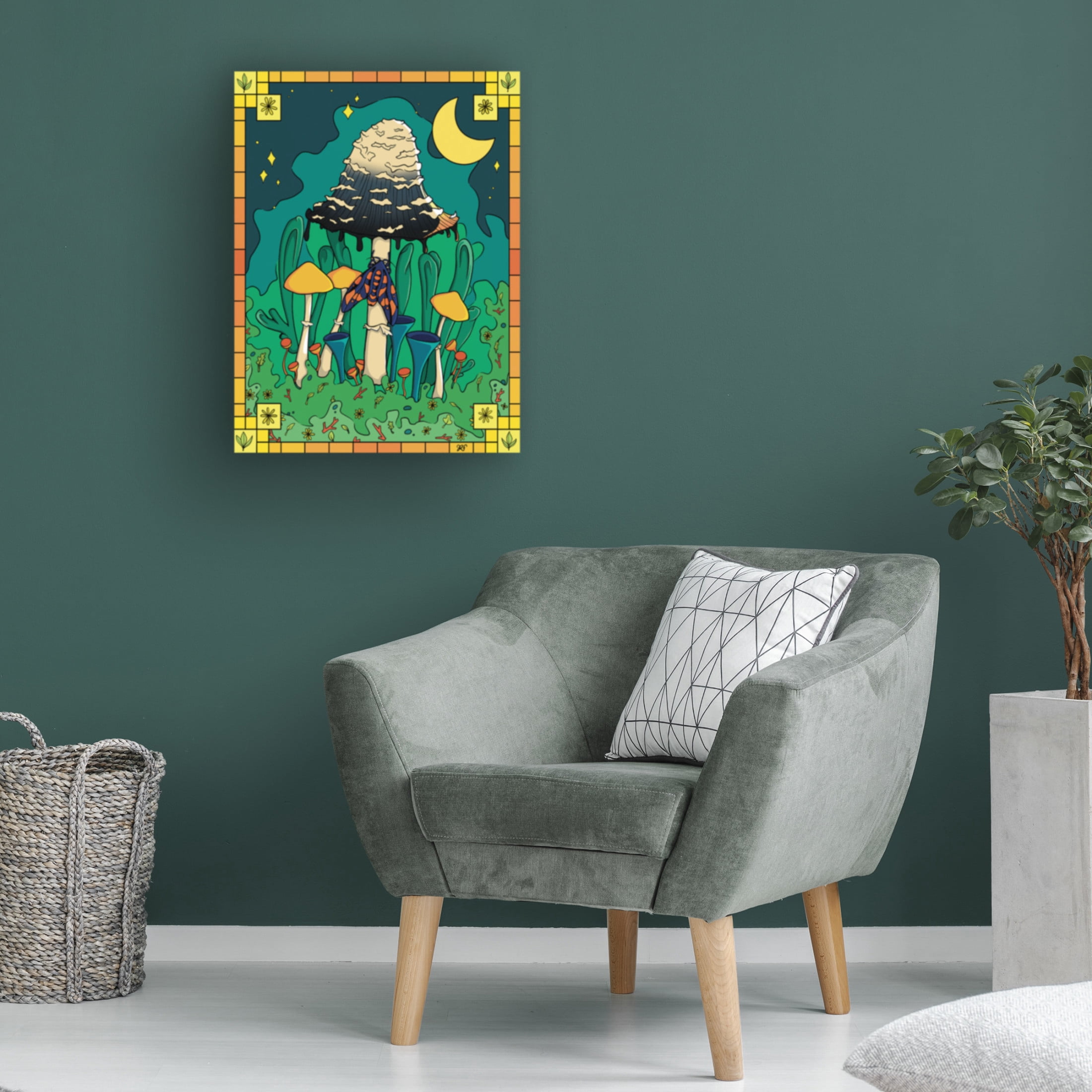 Canvas Wall Art - Rachel Feirman 'Inky Night' Wall Art for Living Room, Bedroom, or Office Décor by Trademark Fine Art - 18 x 24 Inches