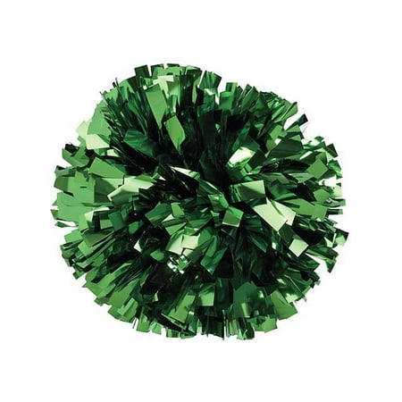Pizzazz Metallic Kelly Green Cheer Single Pom Pom