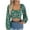 Green, variant on Boho Floral Crop Tops for Womens Lantern Sleeve Square Neck Blouses Fall Fashion Outdoor Beach Shirts Sexy Slim Fit Cropped Tops