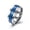 Blue, variant on Stainless Steel Mens Band Carbon Fiber Silver Black Blue Ring B556-Blue-9